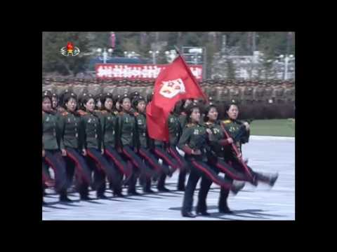 Soldiers rally in North Korea
