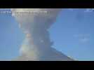 Mexican volcano spews column of gas, ash