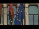 Madrid flies EU flag at half-mast in pro-refugee protest