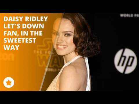 Daisy Ridley knows how to let down fans kindly