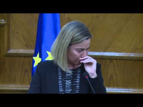 EU's Mogherini in tears over Brussels attacks