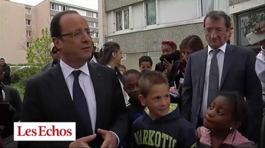 Illustration pour la vidéo Emploi : Hollande cible les jeunes et les quartiers populaires