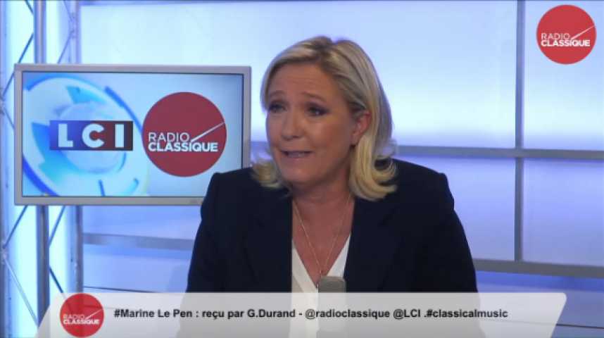Illustration pour la vidéo Marine Le Pen : "Le gouvernement est incapable de régler le problème de l’immigration clandestine"