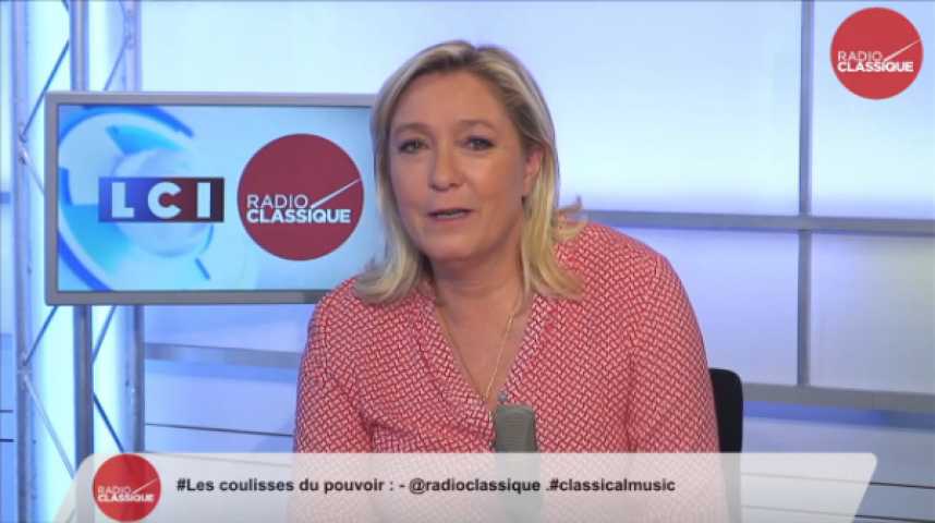 Illustration pour la vidéo Marine Le Pen - Grèce : "Je voterais non!"