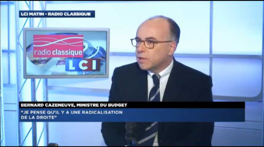 Illustration pour la vidéo Bernard Cazeneuve: "Nous n'avons aucune leçon de transparence à recevoir de Nicolas Sarkozy"