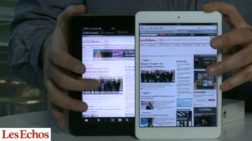 Illustration pour la vidéo Tablettes : l'iPad Mini face au Kindle Fire HD
