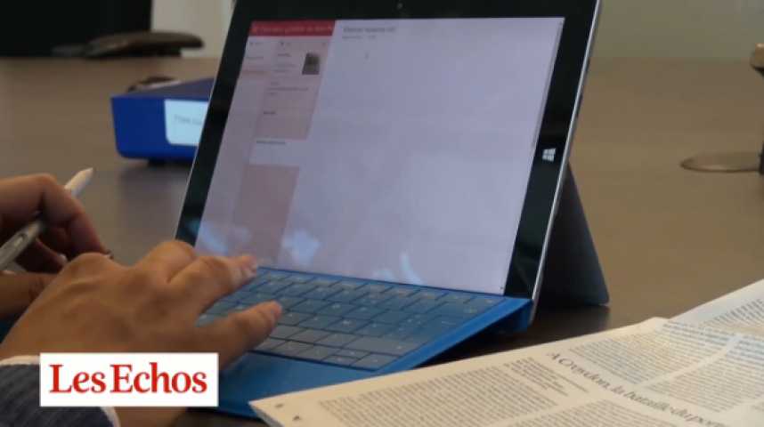 Illustration pour la vidéo Surface 3 de Microsoft à l'épreuve de la prise de notes