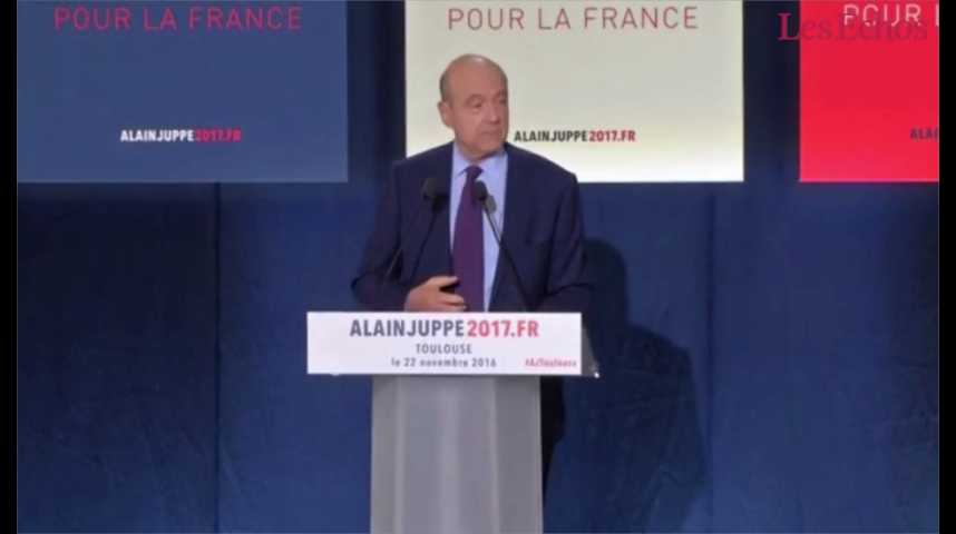 Illustration pour la vidéo « Le programme économique de François Fillon est mal étudié, ne tiendra pas la route et sa brutalité le condamne à l'échec », selon Alain Juppé