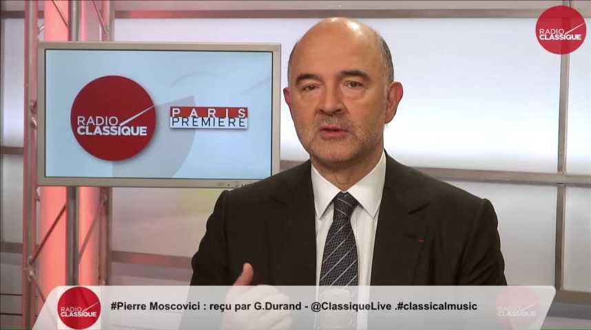 Illustration pour la vidéo "La décision de François Hollande est douloureuse et courageuse" Pierre Moscovici (02/12/2016)
