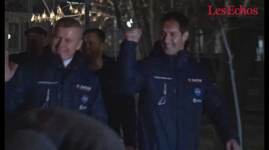Illustration pour la vidéo Vol vers l’ISS : Thomas Pesquet et ses deux coéquipiers ont quitté leur hôtel