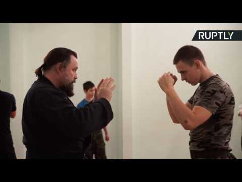 Russian Orthodox Warrior Priest Shows Off Swordplay Skills