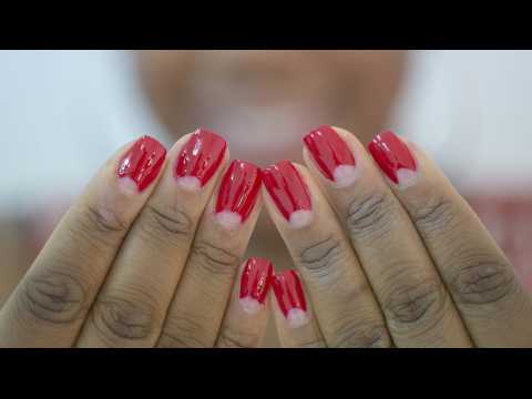 How to create a red reverse manicure