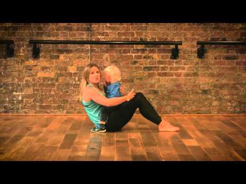 New mum exercises with baby -  abs