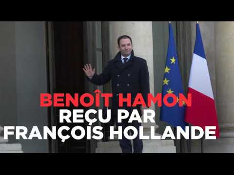 Hamon reçu à l'Elysée par François Hollande