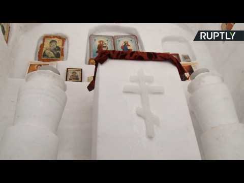 Siberian Man Builds Complete Russian Orthodox Church Out of Snow