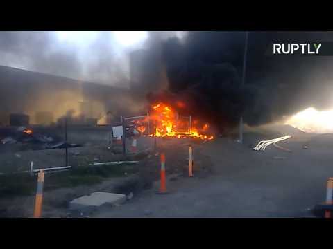 Shopping Center in Flames after Melbourne Plane Crash Kills Five