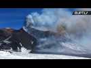 Watch as Mount Etna Continues to Spit Ash and Smoke