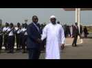 Gambian President Adama Barrow arrives in Dakar