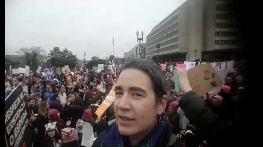 Illustration pour la vidéo Grosse mobilisation pour la Marche des femmes à Washington