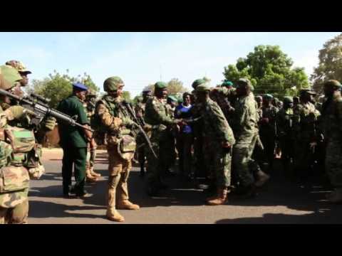 Senegal soldiers welcomed in Gambia