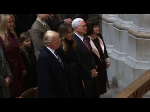 Trump attends inauguration service at National Cathedral