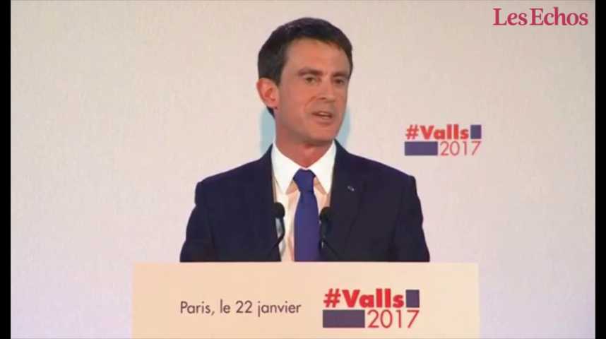 Illustration pour la vidéo Primaire de la gauche : Hamon joue le "renouveau", Valls la "crédibilité"