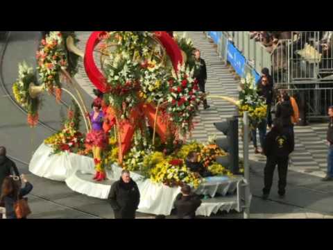 Nice: "battle of the flowers" in carnaval procession