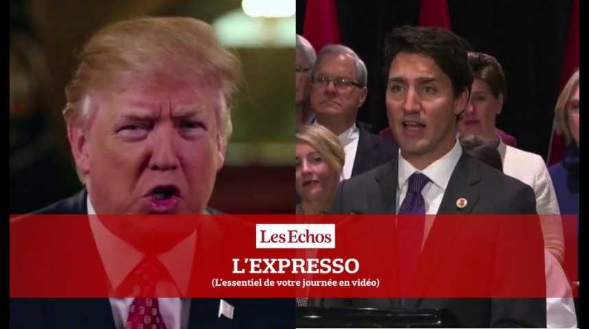 Illustration pour la vidéo Trump vs. Trudeau : rencontre entre deux hommes que tout (ou presque) oppose
