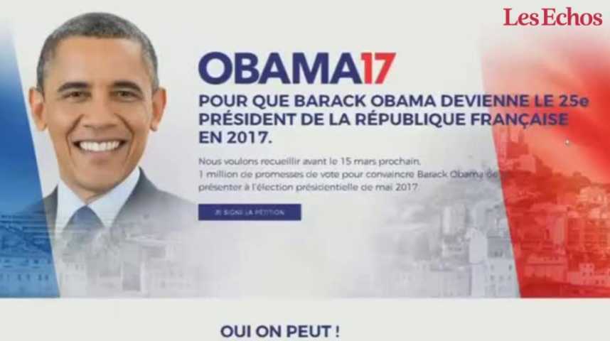 Illustration pour la vidéo Présidentielle 2017 : une pétition réclame la candidature d’Obama !