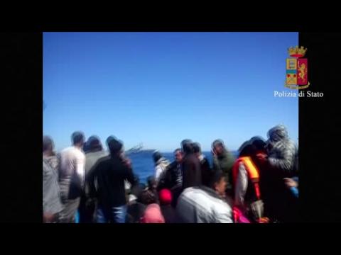 Italian police release video filmed by migrants crossing Mediterranean