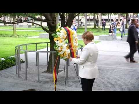 German Chancellor Merkel pays tribute to 9/11 victims