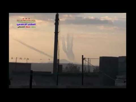 Russia, Syria target rebels with air strikes, missiles - amateur video