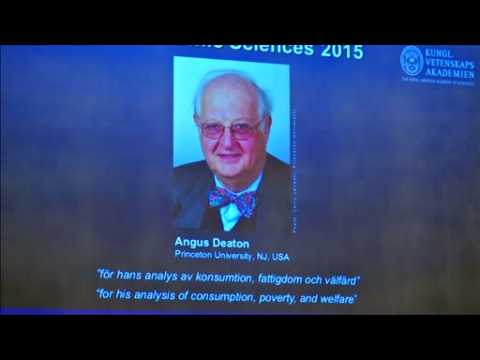 Angus Deaton wins 2015 Nobel Economics Prize