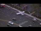 Small plane lands on California street