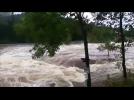 Eyewitness video shows floods sweeping through Norway's Telemark County