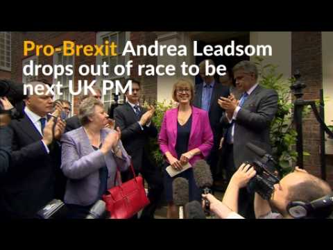 Pro-Brexit Leadsom withdraws from British PM race