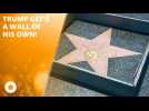 Donald Trump's Walk of Fame star is rather defensive