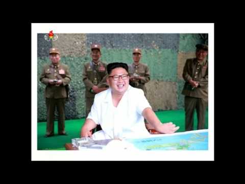 Still photo show North Korean leader watching missile test