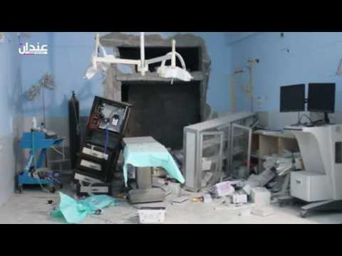 Amateur video shows damaged Aleppo hospital after air strikes - social media