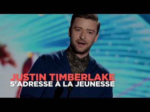 Le message émouvant de Justin Timberlake à la jeunesse