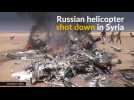 Russian helicopter downed in Syria, all 5 on board dead