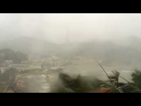 Waves pound coastline as Typhoon Nida sweeps through Hong Kong