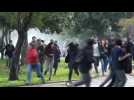 Clashes break out during student protest