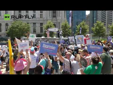 Thousands of Sanders Supporters Hit Streets of Philadelphia Ahead of DNC