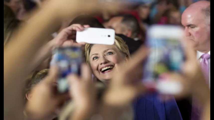 Illustration pour la vidéo "Hillary 2016", l’appli mobile pour attraper des militants démocrates