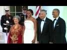 Obamas greet Singapore's PM Lee for State Dinner