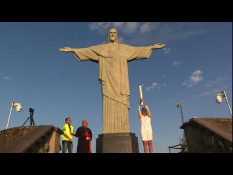 Rio 2016: Olympic torch arrives at Christ the Redeemer statue