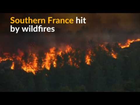 Wildfires ravage vast swathes of land in southern France