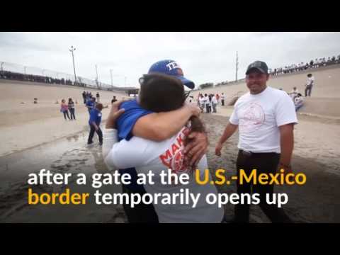 Plenty of tears as families reunite at U.S.-Mexico border