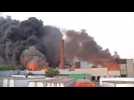 NY tire plant fire forces evacuations
